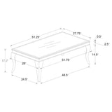 Carone Rectangle Coffee Table White and Chrome