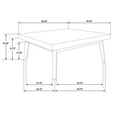 Westerly Square Wood Coffee Table with Diamond Parquet Walnut