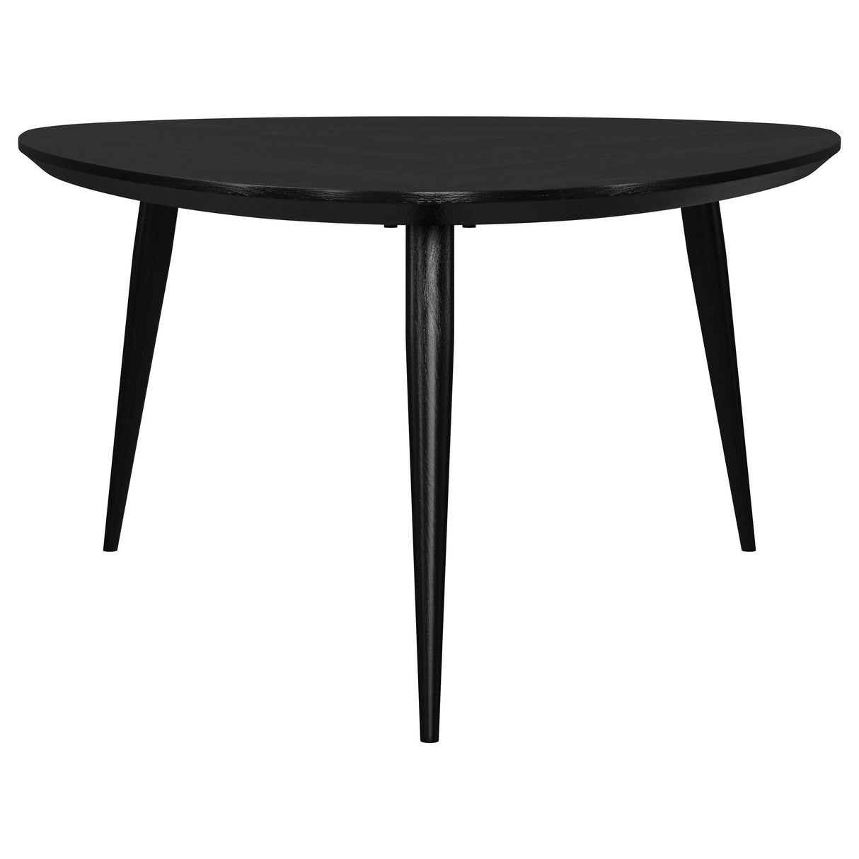 Odessa Triangular Solid Wood Coffee Table Black