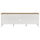 Angela 2-door Wooden 67" TV Stand Brown and White