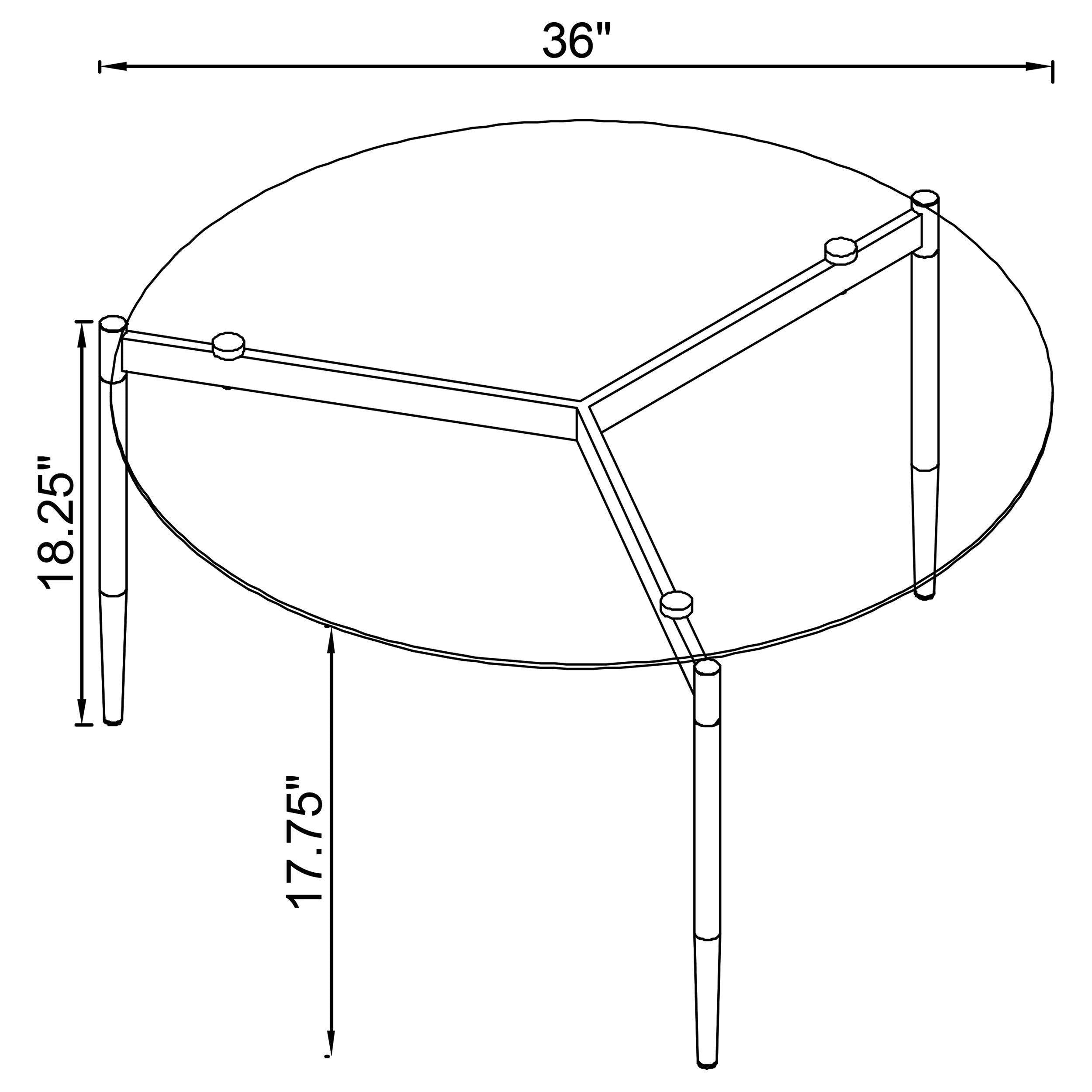 Rosalie Round Smoked Glass Top Coffee Table Sandy Black