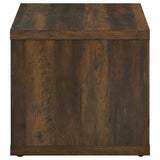 Frisco Square Engineered Wood Side End Table Dark Pine