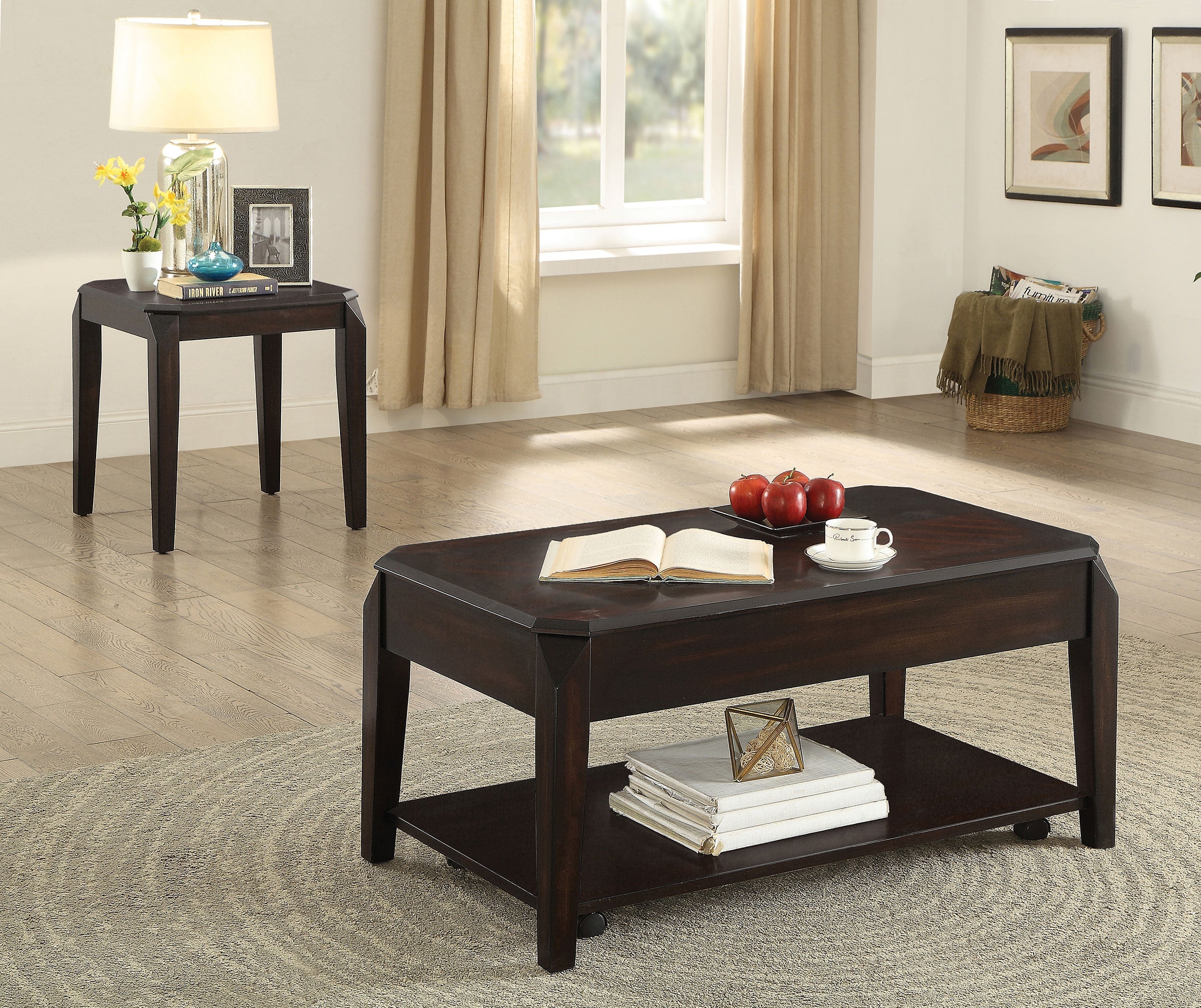 Baylor Square End Table Walnut