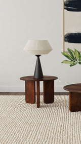 Dale Round Solid Mango Wood Side End Table Brown