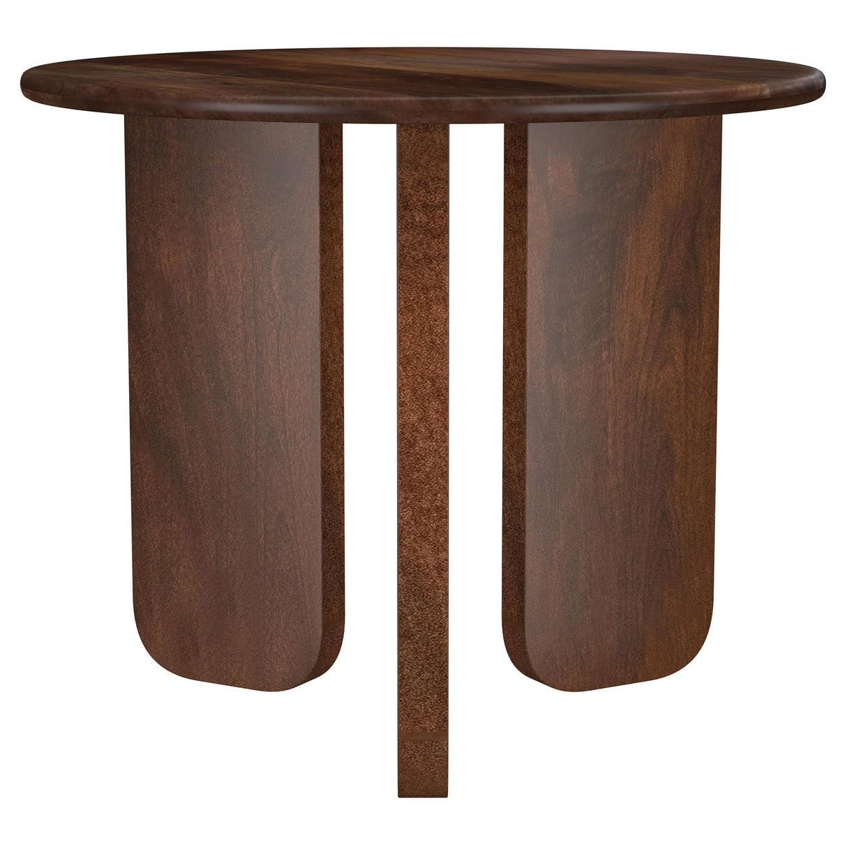 Dale Round Solid Mango Wood Side End Table Brown