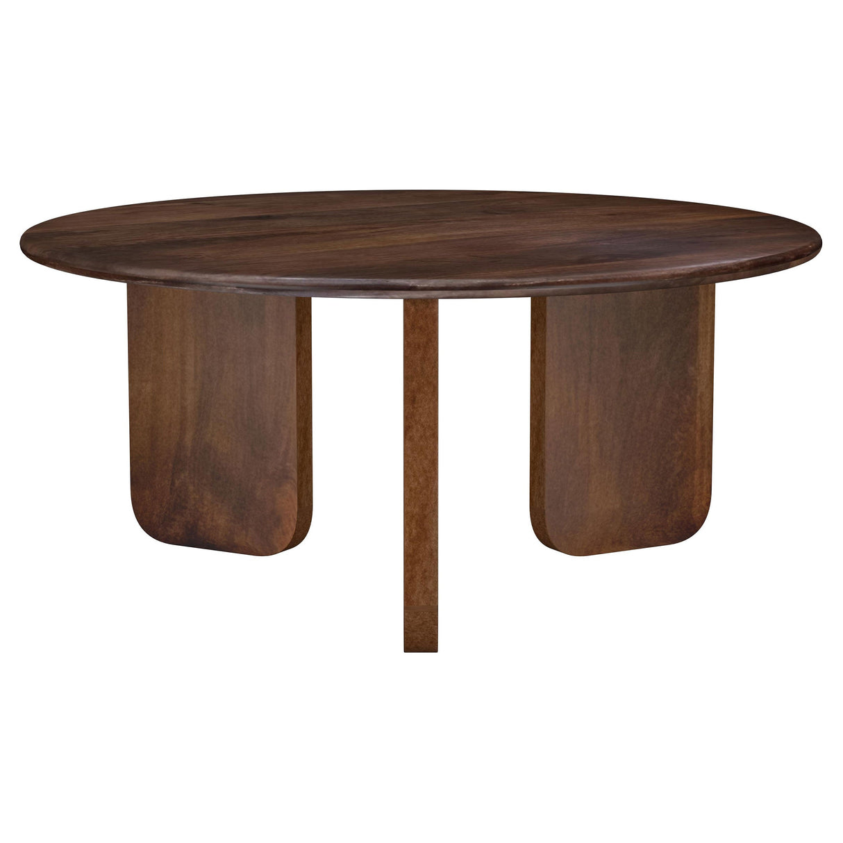 Dale Round Solid Mango Wood Coffee Table Brown