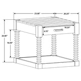 Meredith 1-drawer End Table Coffee Bean