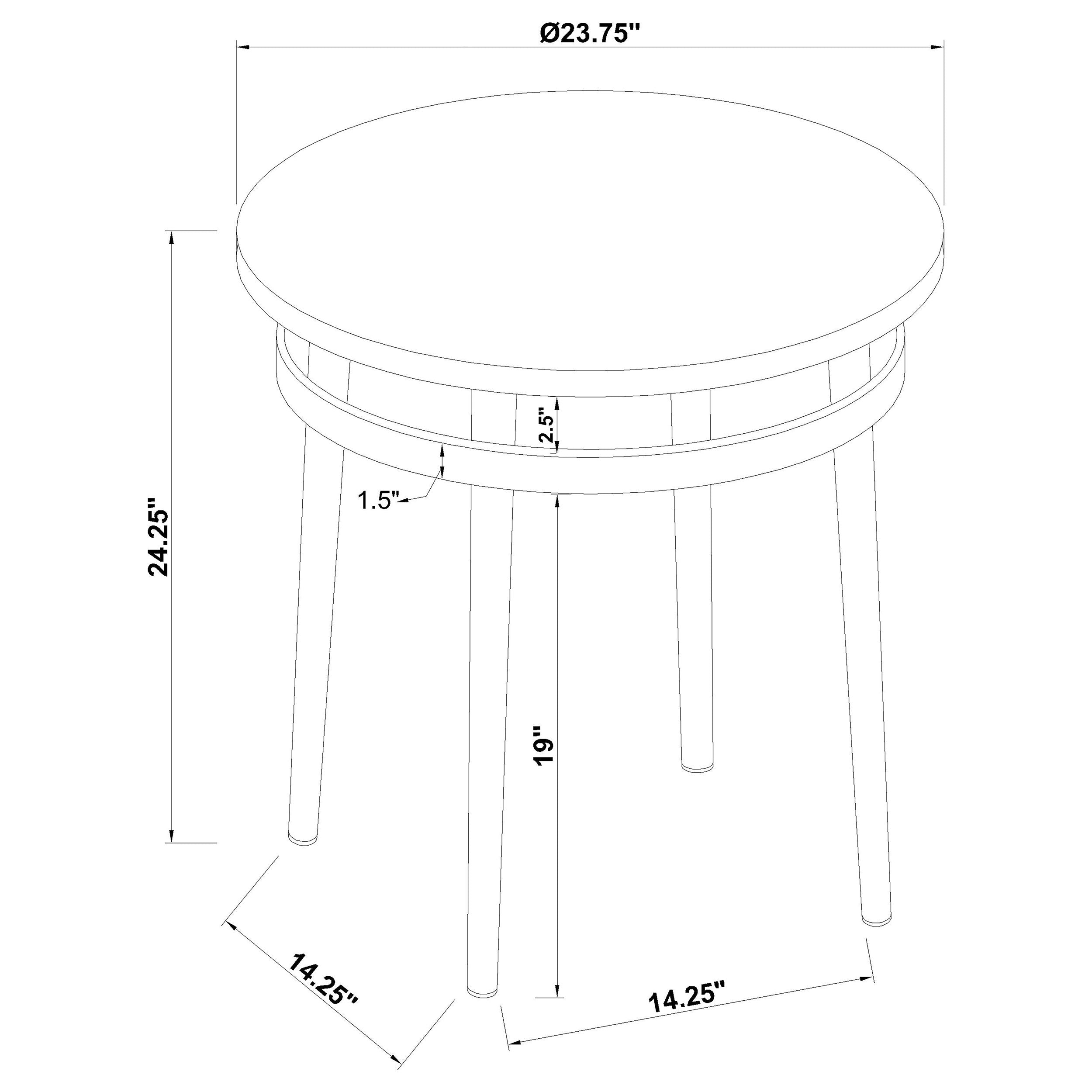 Avilla Round End Table White and Chrome