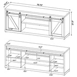 Brockton 71-inch 3-shelf Sliding Doors TV Console Grey Driftwood