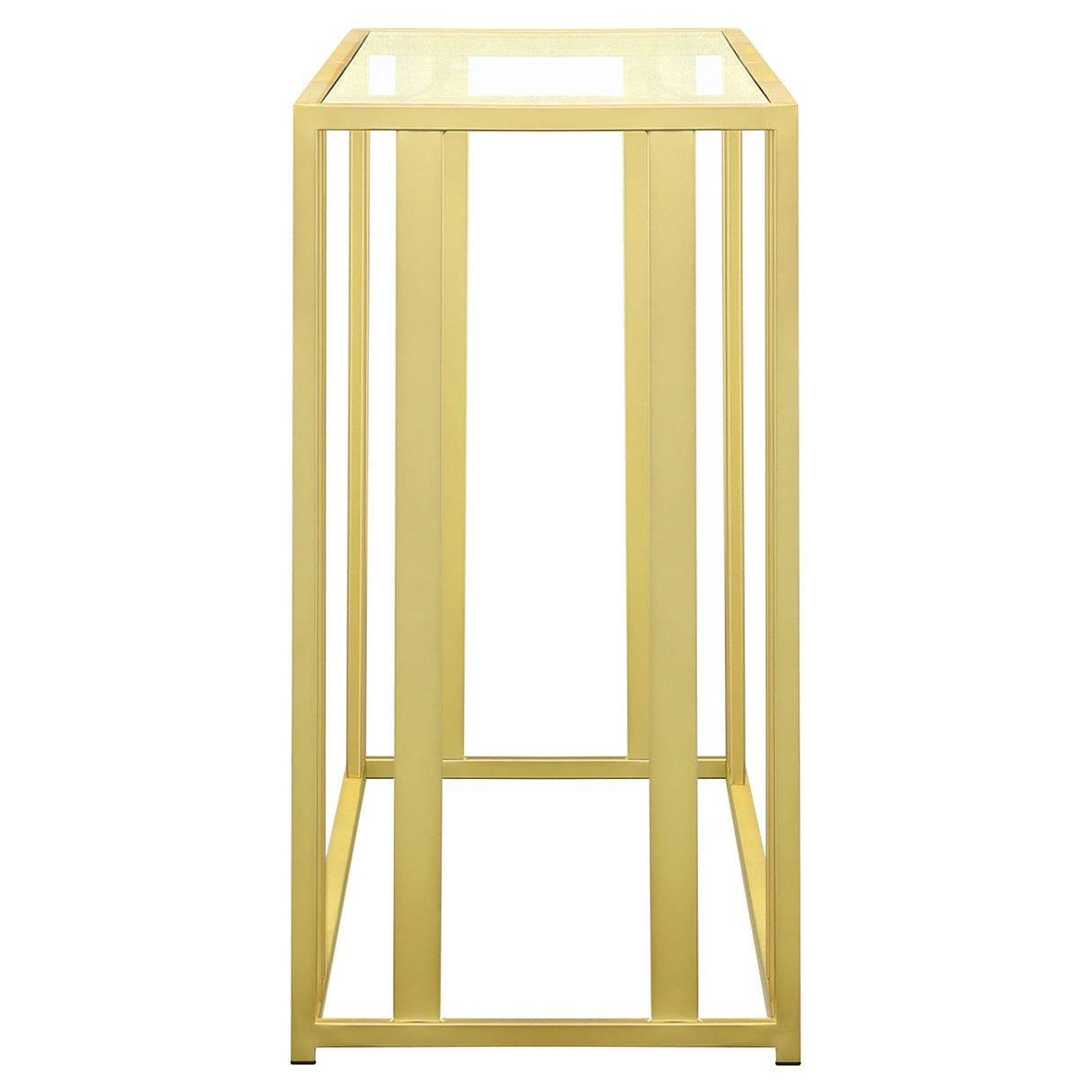 Adri Metal Frame Sofa Table Matte Brass