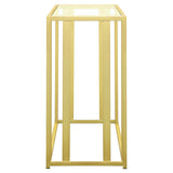 Adri Metal Frame Sofa Table Matte Brass