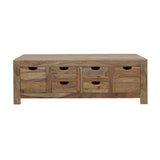 Esther 6-drawer Storage Coffee Table Natural Sheesham