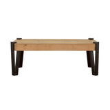 Winston Wooden Rectangular Top Coffee Table Natural and Matte Black