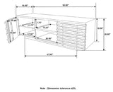 Julia 2-door TV Console with Adjustable Shelf Natural