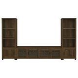 Sachin 3-piece Entertainment Center With 79" TV Stand Dark Pine