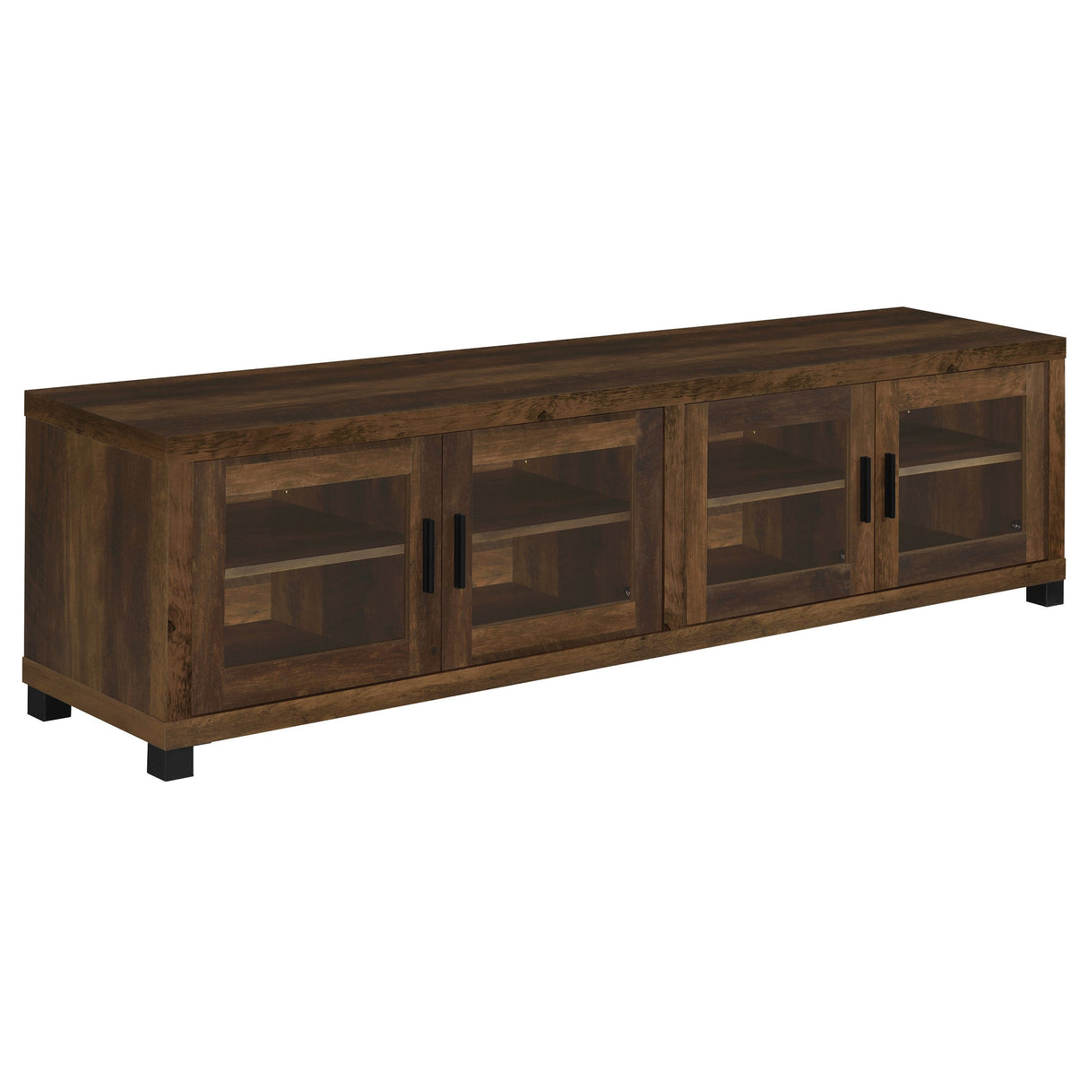 Sachin 3-piece Entertainment Center With 79" TV Stand Dark Pine