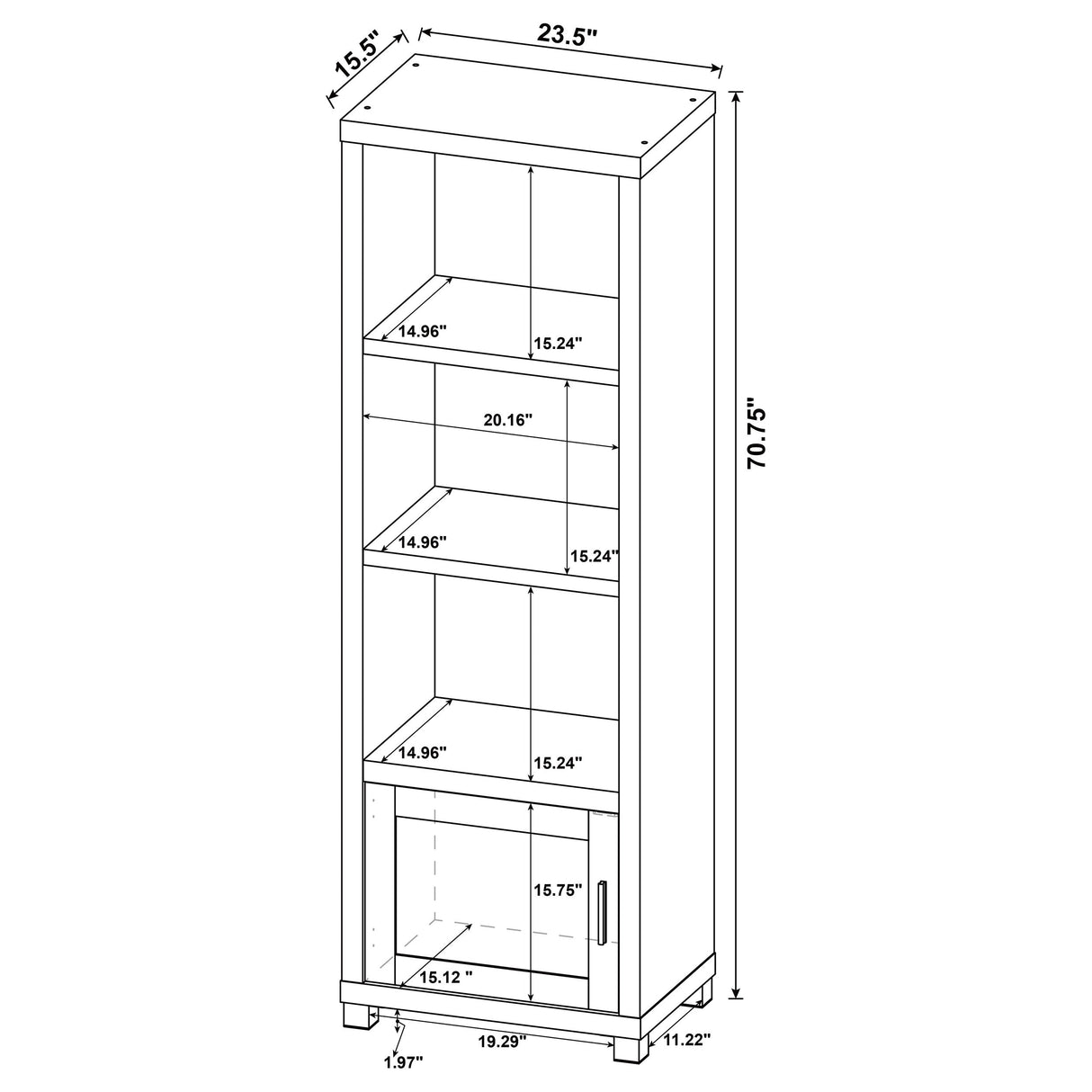 Sachin 3-piece Entertainment Center With 79" TV Stand Dark Pine