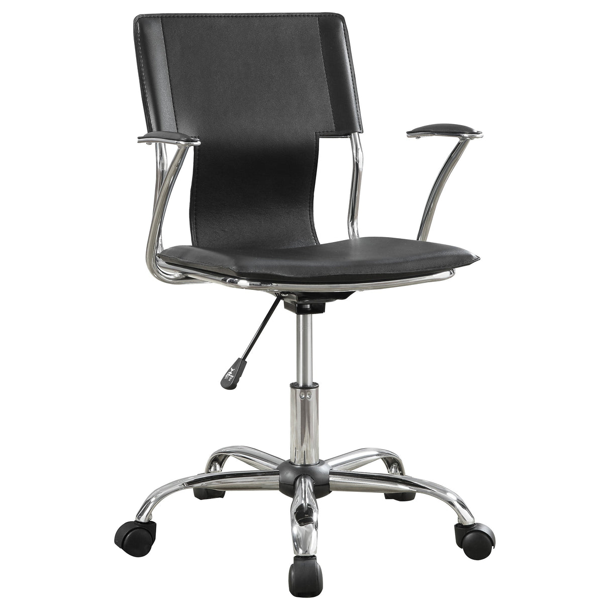 Himari Adjustable Height Office Chair Black and Chrome