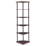 Bonwick 5-shelf Corner Bookshelf Cappuccino