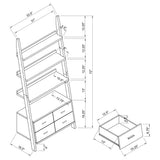 Colella 4-drawer Storage Bookcase Cappuccino