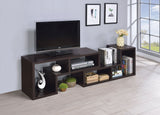 Velma Convertible TV Console and Bookcase Cappuccino