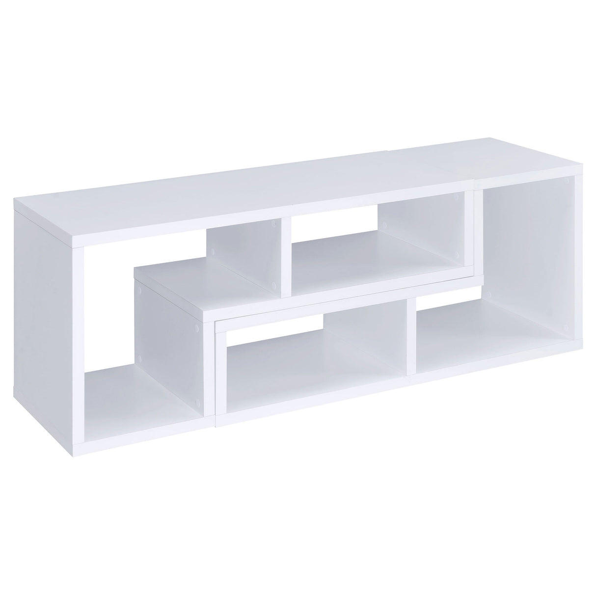 Velma Convertible TV Console and Bookcase White