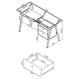 Weaving 2-drawer Computer Desk Black