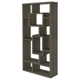 Howie 10-shelf Bookcase Weathered Grey