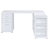 Yvette L-shape Office Desk White