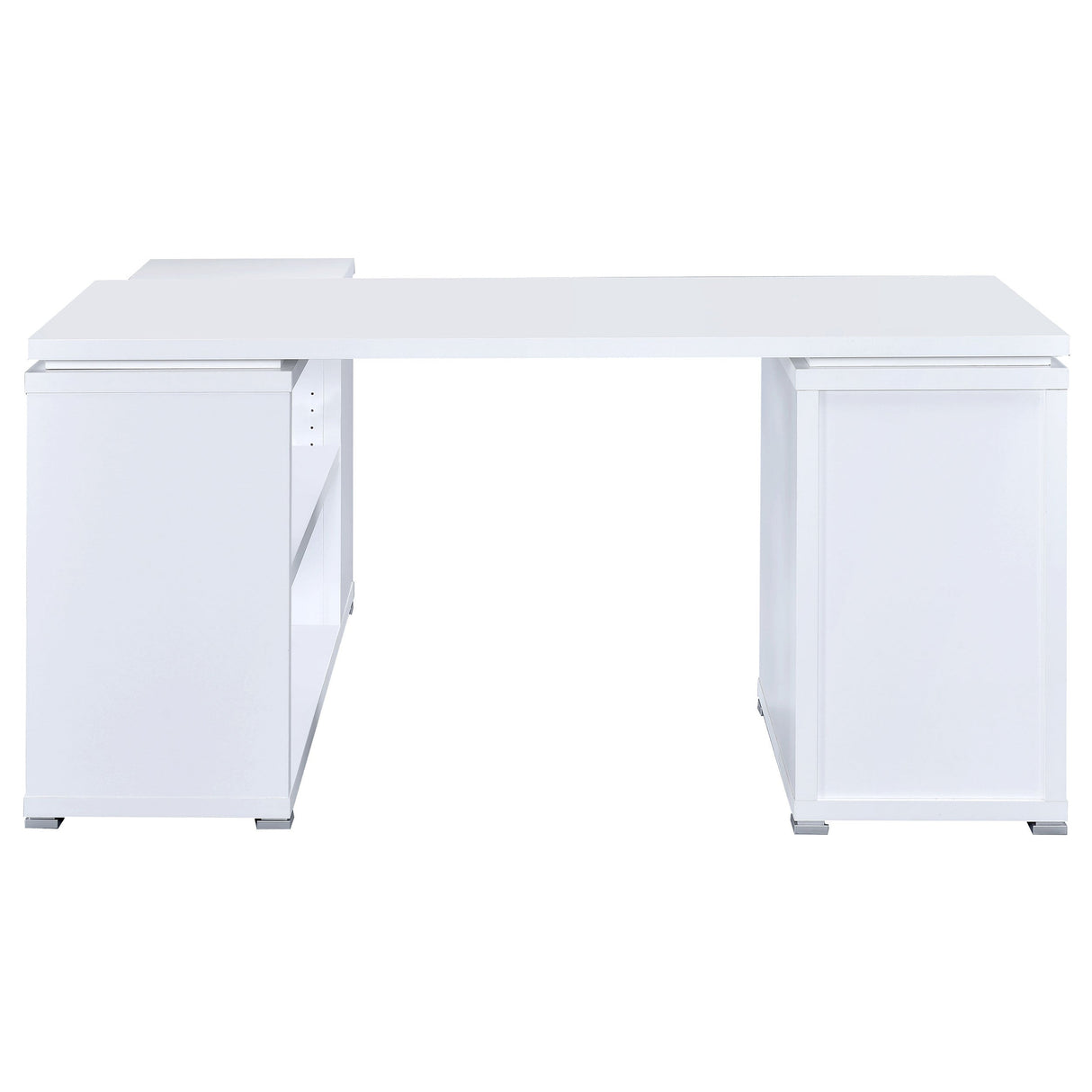 Yvette L-shape Office Desk White