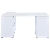 Yvette L-shape Office Desk White