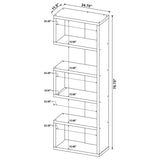 Joey 5-tier Bookcase Weathered Grey