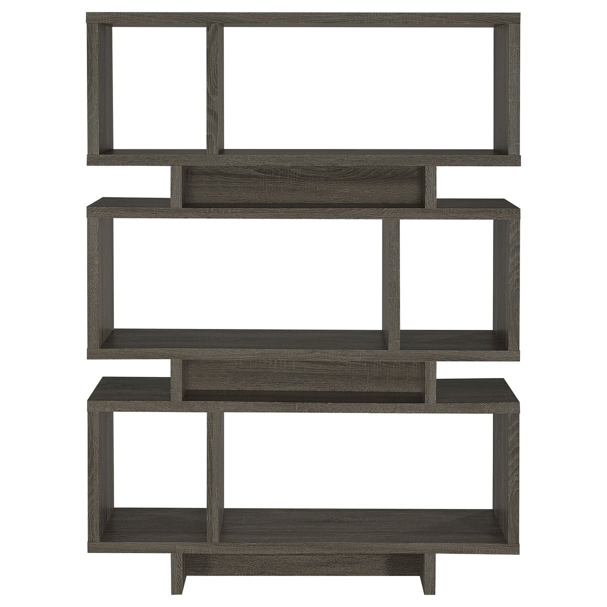 Reid 3-tier Geometric Bookcase Weathered Grey