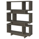 Reid 3-tier Geometric Bookcase Weathered Grey