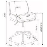 Addington Adjustable Height Office Chair Black and Chrome