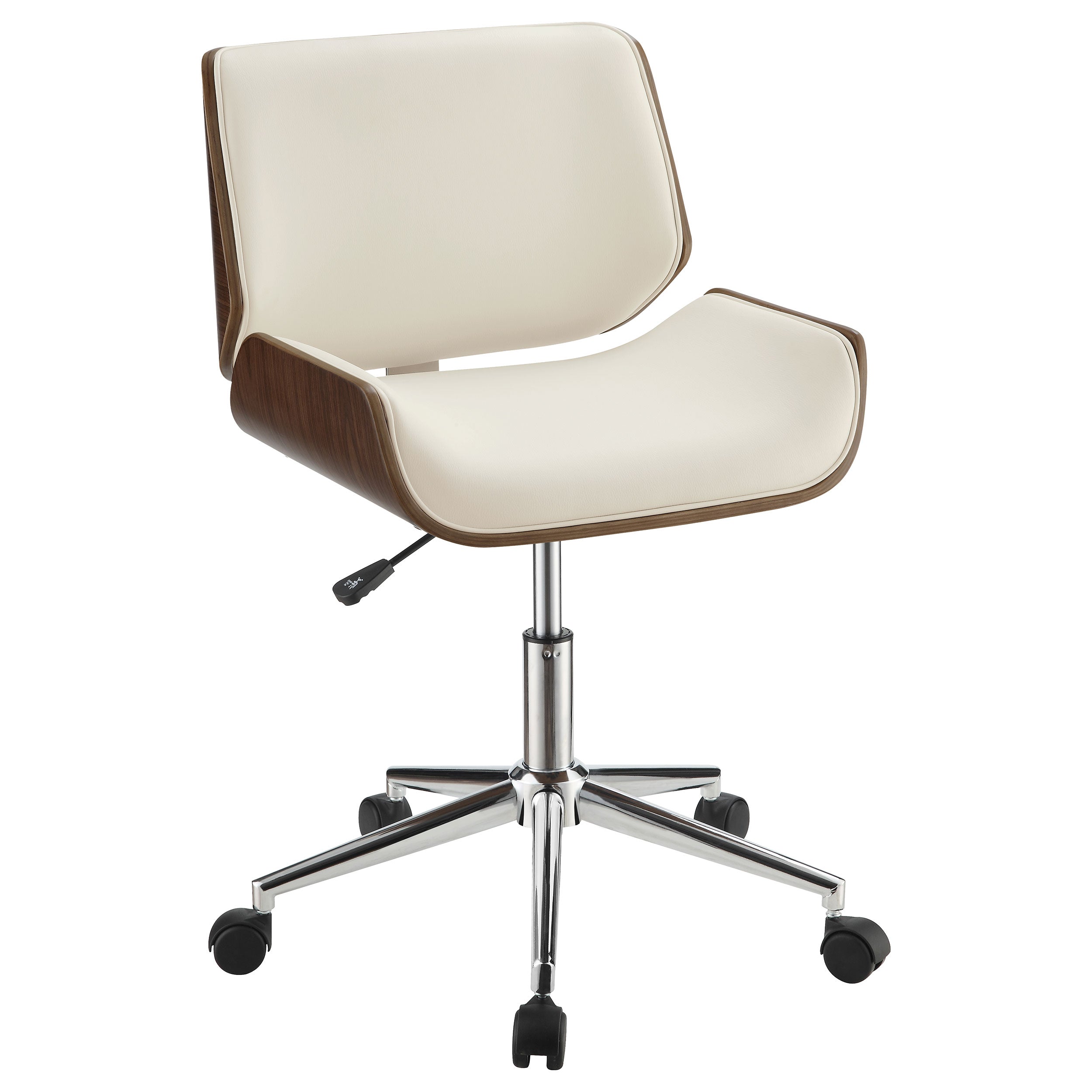 Addington Adjustable Height Office Chair Ecru and Chrome