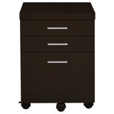 Skylar 2-piece Home Office Set L-Shape Desk with File Cabinet Cappuccino