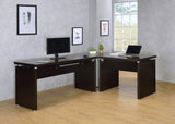 Skylar Engineered Wood L-Shape Computer Desk Cappuccino