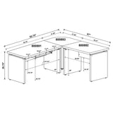 Skylar Engineered Wood L-Shape Computer Desk Cappuccino