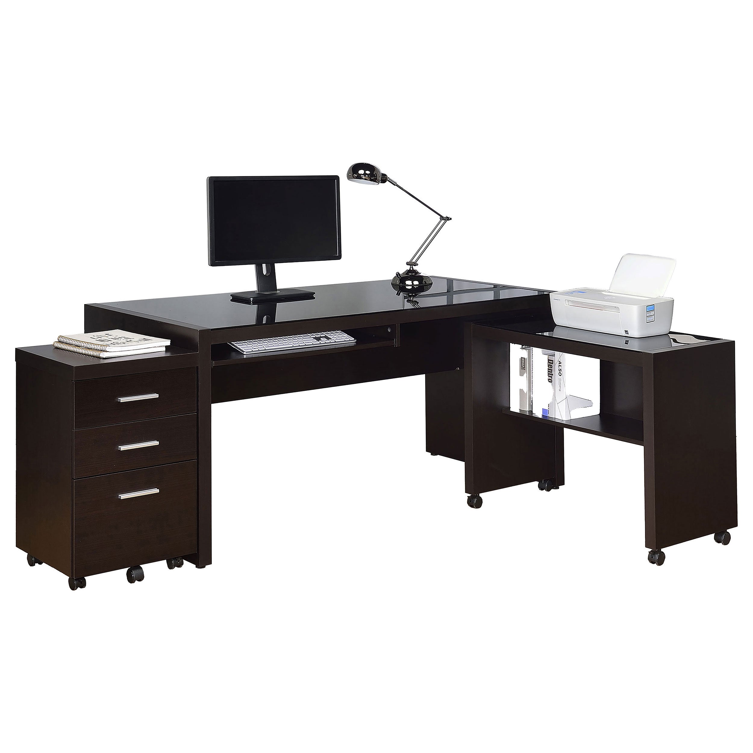 Skeena 3-piece Home Office Set Cappuccino