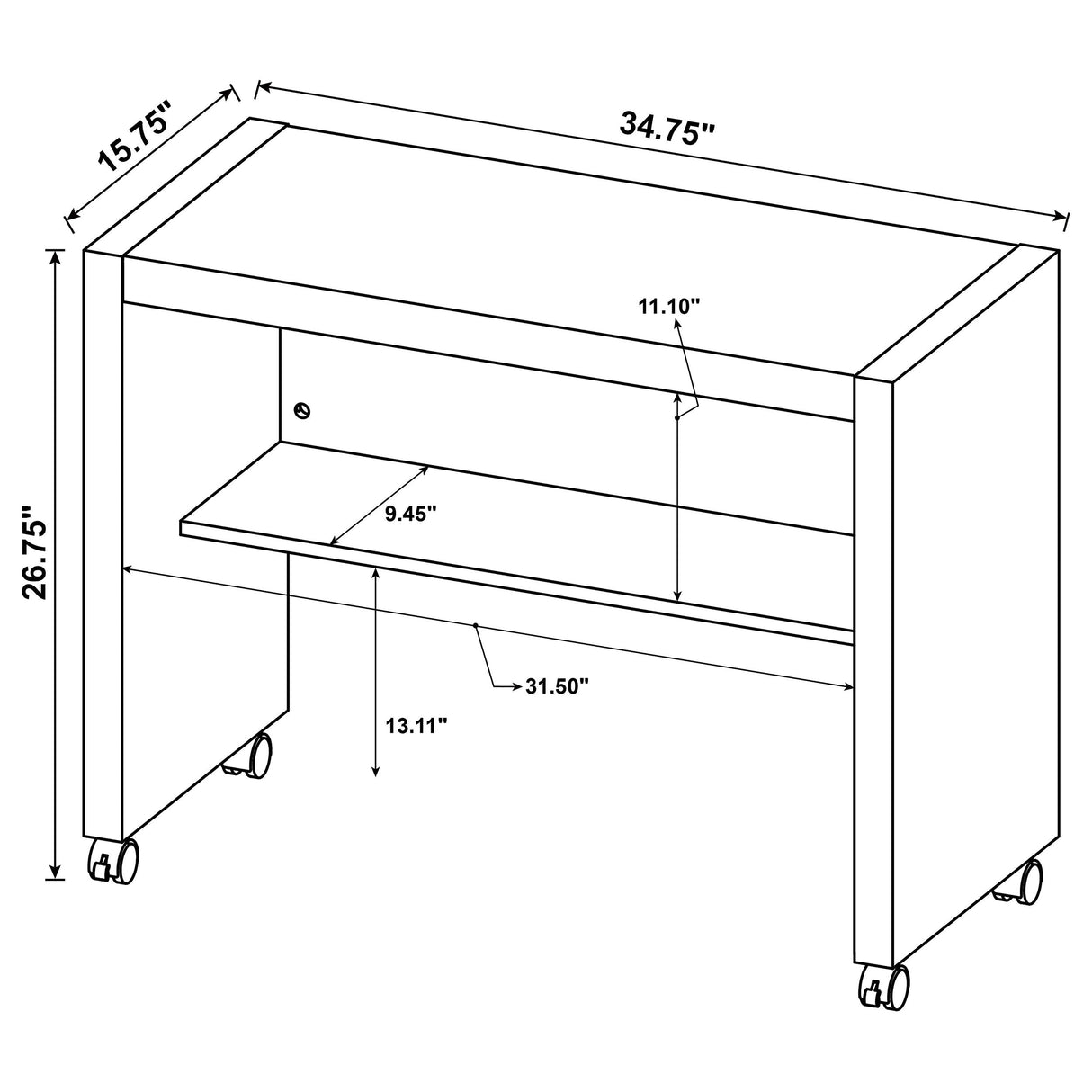 Skeena Mobile Return with Casters Cappuccino