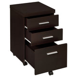 Skeena 3-drawer Mobile Storage Cabinet Cappuccino