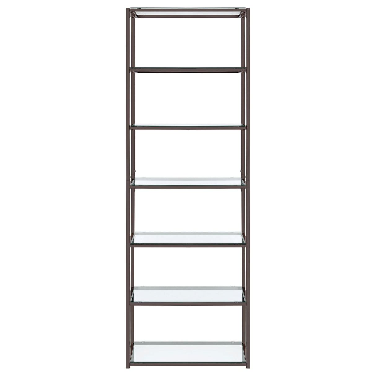 Kate 6-shelf Bookcase Black Nickel