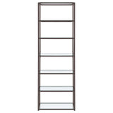 Kate 6-shelf Bookcase Black Nickel