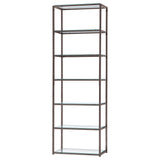 Kate 6-shelf Bookcase Black Nickel