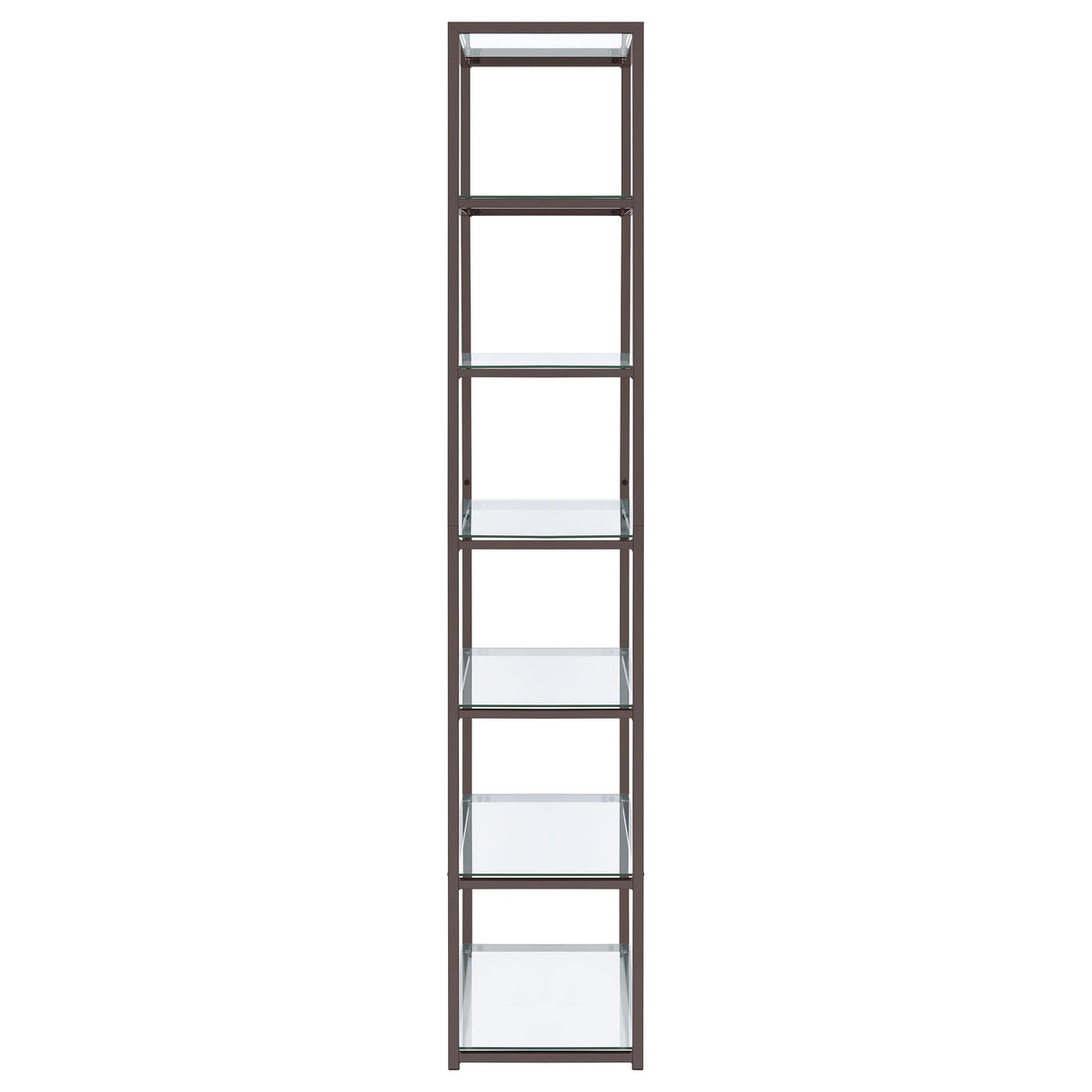 Kate 6-shelf Bookcase Black Nickel