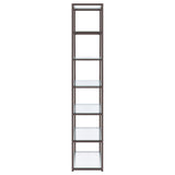 Kate 6-shelf Bookcase Black Nickel