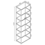 Kate 6-shelf Bookcase Black Nickel