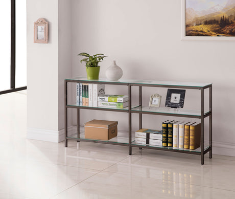 Kate 2-tier Bookcase Black Nickel