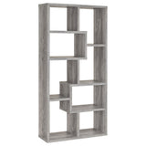 Theo 10-shelf Bookcase Grey Driftwood